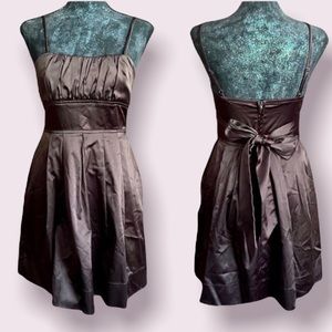 Alyn Paige Brown Satin Night Out Party